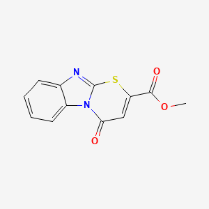 molecular formula C12H8N2O3S B11650189 Methyl 4-oxo-[1,3]thiazino[3,2-a]benzimidazole-2-carboxylate CAS No. 68470-82-6