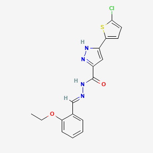 3-(5-chlorothiophen-2-yl)-N'-[(E)-(2-ethoxyphenyl)methylidene]-1H-pyrazole-5-carbohydrazide