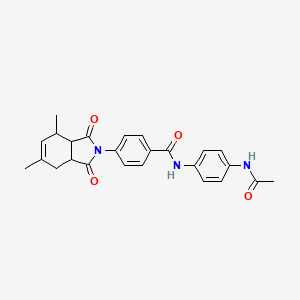 N-[4-(acetylamino)phenyl]-4-(4,6-dimethyl-1,3-dioxo-1,3,3a,4,7,7a-hexahydro-2H-isoindol-2-yl)benzamide