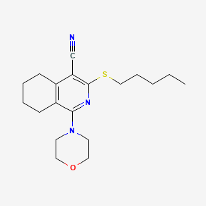 1-(Morpholin-4-yl)-3-(pentylsulfanyl)-5,6,7,8-tetrahydroisoquinoline-4-carbonitrile