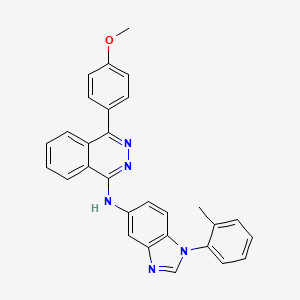 molecular formula C29H23N5O B11650222 4-(4-methoxyphenyl)-N-[1-(2-methylphenyl)-1H-benzimidazol-5-yl]phthalazin-1-amine 