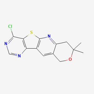 15-chloro-5,5-dimethyl-6-oxa-17-thia-2,12,14-triazatetracyclo[8.7.0.03,8.011,16]heptadeca-1,3(8),9,11,13,15-hexaene