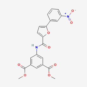 Dimethyl 5-({[5-(3-nitrophenyl)furan-2-yl]carbonyl}amino)benzene-1,3-dicarboxylate