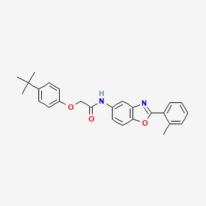 molecular formula C26H26N2O3 B11650324 2-(4-tert-butylphenoxy)-N-[2-(2-methylphenyl)-1,3-benzoxazol-5-yl]acetamide 