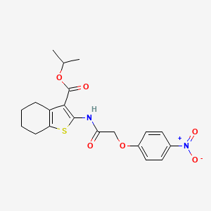 Propan-2-yl 2-{[(4-nitrophenoxy)acetyl]amino}-4,5,6,7-tetrahydro-1-benzothiophene-3-carboxylate