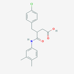 3-(4-Chlorobenzyl)-4-[(3,4-dimethylphenyl)amino]-4-oxobutanoic acid