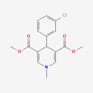 molecular formula C16H16ClNO4 B11650452 4-(3-Chloro-phenyl)-1-methyl-1,4-dihydro-pyridine-3,5-dicarboxylic acid dimethyl ester 