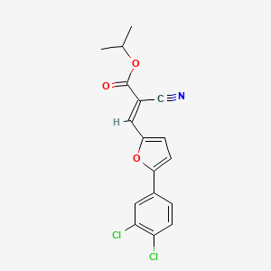 propan-2-yl (2E)-2-cyano-3-[5-(3,4-dichlorophenyl)furan-2-yl]prop-2-enoate