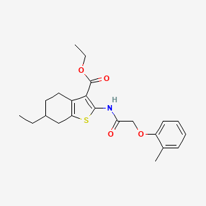 Ethyl 6-ethyl-2-{[(2-methylphenoxy)acetyl]amino}-4,5,6,7-tetrahydro-1-benzothiophene-3-carboxylate