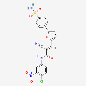 (2E)-N-(4-chloro-3-nitrophenyl)-2-cyano-3-[5-(4-sulfamoylphenyl)furan-2-yl]prop-2-enamide