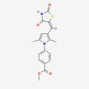 methyl 4-{3-[(E)-(2,4-dioxo-1,3-thiazolidin-5-ylidene)methyl]-2,5-dimethyl-1H-pyrrol-1-yl}benzoate