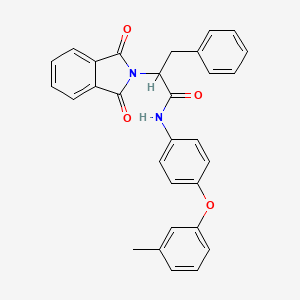 molecular formula C30H24N2O4 B11650514 2-(1,3-dioxo-1,3-dihydro-2H-isoindol-2-yl)-N-[4-(3-methylphenoxy)phenyl]-3-phenylpropanamide 