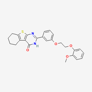 2-{3-[2-(2-methoxyphenoxy)ethoxy]phenyl}-5,6,7,8-tetrahydro[1]benzothieno[2,3-d]pyrimidin-4(3H)-one