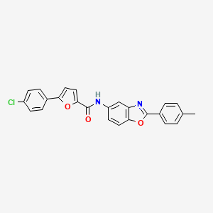 molecular formula C25H17ClN2O3 B11650540 5-(4-chlorophenyl)-N-[2-(4-methylphenyl)-1,3-benzoxazol-5-yl]furan-2-carboxamide 