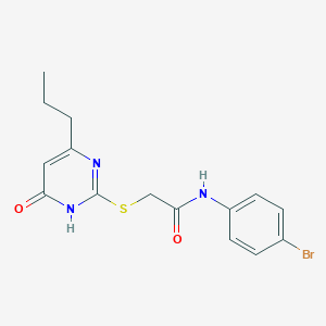 molecular formula C15H16BrN3O2S B11650544 N-(4-bromophenyl)-2-[(4-hydroxy-6-propylpyrimidin-2-yl)sulfanyl]acetamide 