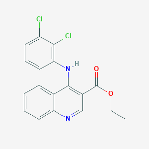 molecular formula C18H14Cl2N2O2 B11650547 Ethyl 4-[(2,3-dichlorophenyl)amino]quinoline-3-carboxylate 