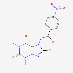 8-chloro-1,3-dimethyl-7-[2-(4-nitrophenyl)-2-oxoethyl]-3,7-dihydro-1H-purine-2,6-dione