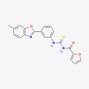 N-{[3-(6-methyl-1,3-benzoxazol-2-yl)phenyl]carbamothioyl}furan-2-carboxamide