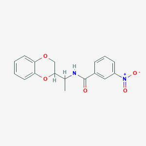 molecular formula C17H16N2O5 B11650563 N-[1-(2,3-dihydro-1,4-benzodioxin-2-yl)ethyl]-3-nitrobenzamide 