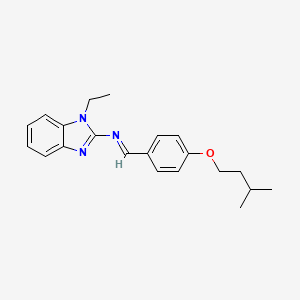 1-ethyl-N-{(E)-[4-(3-methylbutoxy)phenyl]methylidene}-1H-benzimidazol-2-amine