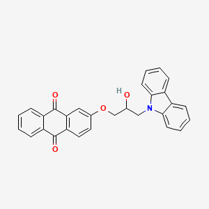 molecular formula C29H21NO4 B11650592 2-[3-(9H-carbazol-9-yl)-2-hydroxypropoxy]anthracene-9,10-dione 