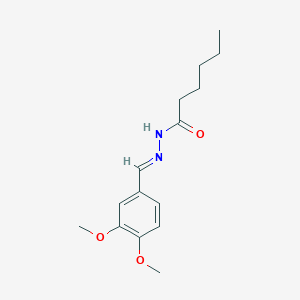 molecular formula C15H22N2O3 B11650596 N'-[(E)-(3,4-dimethoxyphenyl)methylidene]hexanehydrazide 