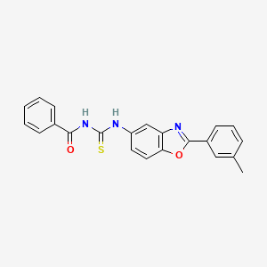 N-{[2-(3-methylphenyl)-1,3-benzoxazol-5-yl]carbamothioyl}benzamide