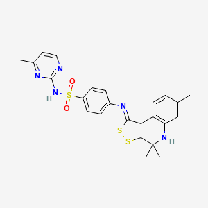 N-(4-methylpyrimidin-2-yl)-4-{[(1Z)-4,4,7-trimethyl-4,5-dihydro-1H-[1,2]dithiolo[3,4-c]quinolin-1-ylidene]amino}benzenesulfonamide