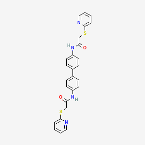 molecular formula C26H22N4O2S2 B11650644 N,N'-biphenyl-4,4'-diylbis[2-(pyridin-2-ylsulfanyl)acetamide] CAS No. 439133-18-3