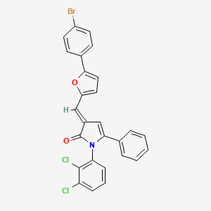 molecular formula C27H16BrCl2NO2 B11650661 (3E)-3-{[5-(4-bromophenyl)furan-2-yl]methylidene}-1-(2,3-dichlorophenyl)-5-phenyl-1,3-dihydro-2H-pyrrol-2-one 