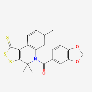 1,3-benzodioxol-5-yl(4,4,7,8-tetramethyl-1-thioxo-1,4-dihydro-5H-[1,2]dithiolo[3,4-c]quinolin-5-yl)methanone