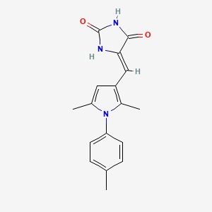 (5Z)-5-{[2,5-dimethyl-1-(4-methylphenyl)-1H-pyrrol-3-yl]methylidene}imidazolidine-2,4-dione