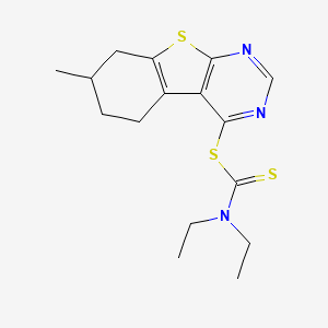 7-Methyl-5,6,7,8-tetrahydro[1]benzothieno[2,3-d]pyrimidin-4-yl diethylcarbamodithioate