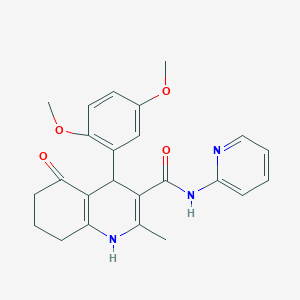 4-(2,5-dimethoxyphenyl)-2-methyl-5-oxo-N-(2-pyridinyl)-1,4,5,6,7,8-hexahydro-3-quinolinecarboxamide