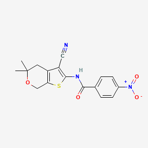 N-(3-cyano-5,5-dimethyl-4,7-dihydro-5H-thieno[2,3-c]pyran-2-yl)-4-nitrobenzamide