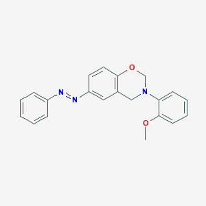 molecular formula C21H19N3O2 B11650752 3-(2-methoxyphenyl)-6-[(E)-phenyldiazenyl]-3,4-dihydro-2H-1,3-benzoxazine 