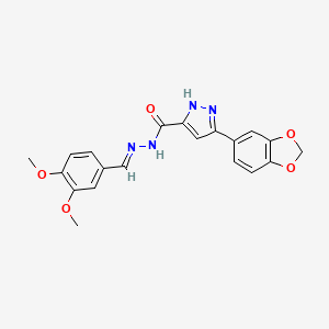 3(1,3-Benzodioxol-5-YL)-N'-(3,4-DI-meo-benzylidene)-1H-pyrazole-5-carbohydrazide