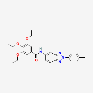 3,4,5-triethoxy-N-[2-(4-methylphenyl)-2H-benzotriazol-5-yl]benzamide