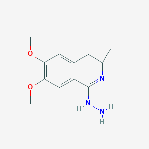 (1Z)-1-Hydrazinylidene-6,7-dimethoxy-3,3-dimethyl-1,2,3,4-tetrahydroisoquinoline