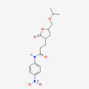 N-(4-Nitrophenyl)-3-{2-oxo-5-[(propan-2-yloxy)methyl]oxolan-3-YL}propanamide