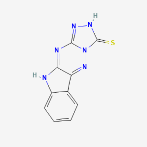 molecular formula C10H6N6S B11650778 8,10,12,13,15,16-hexazatetracyclo[7.7.0.02,7.011,15]hexadeca-1(16),2,4,6,9,11-hexaene-14-thione 