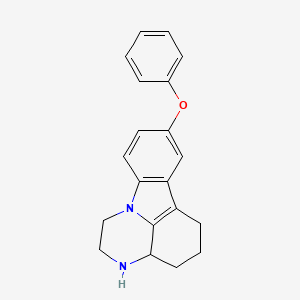 molecular formula C20H20N2O B11650791 8-Phenoxy-2,3,3a,4,5,6-hexahydro-1H-pyrazino[3,2,1-jk]carbazole 