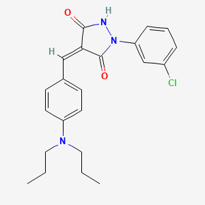 (4Z)-1-(3-chlorophenyl)-4-[4-(dipropylamino)benzylidene]pyrazolidine-3,5-dione