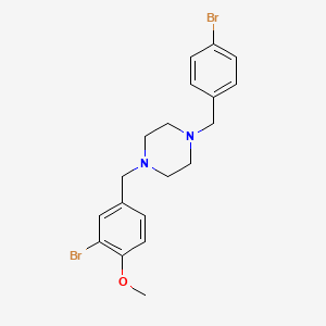 1-[(3-Bromo-4-methoxyphenyl)methyl]-4-[(4-bromophenyl)methyl]piperazine