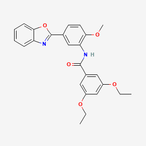 molecular formula C25H24N2O5 B11650808 N-[5-(1,3-benzoxazol-2-yl)-2-methoxyphenyl]-3,5-diethoxybenzamide 