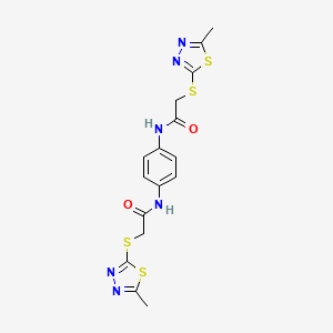 N,N'-1,4-phenylenebis{2-[(5-methyl-1,3,4-thiadiazol-2-yl)thio]acetamide}