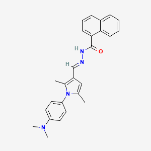 N'-[(E)-{1-[4-(dimethylamino)phenyl]-2,5-dimethyl-1H-pyrrol-3-yl}methylidene]naphthalene-1-carbohydrazide