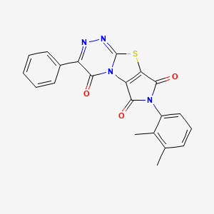 4-(2,3-dimethylphenyl)-11-phenyl-7-thia-1,4,9,10-tetrazatricyclo[6.4.0.02,6]dodeca-2(6),8,10-triene-3,5,12-trione