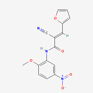 (2E)-2-cyano-3-(furan-2-yl)-N-(2-methoxy-5-nitrophenyl)prop-2-enamide