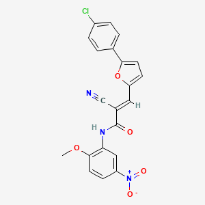 (2E)-3-[5-(4-chlorophenyl)furan-2-yl]-2-cyano-N-(2-methoxy-5-nitrophenyl)prop-2-enamide